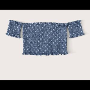 SHEIN blue off shoulder top
